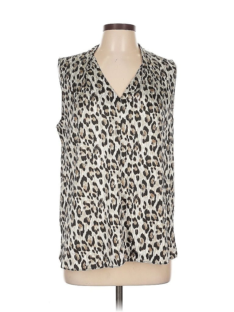 Pre-owned T Tahari Sleeveless Blouse In White