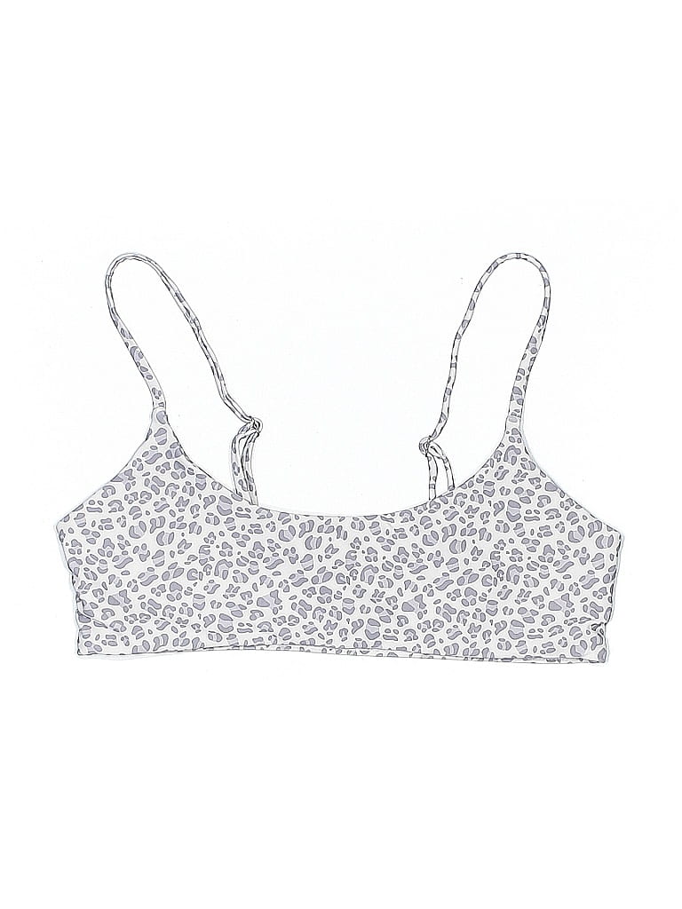 UNBRANDED Pre-owned Swimsuit Top Gray Swimwear