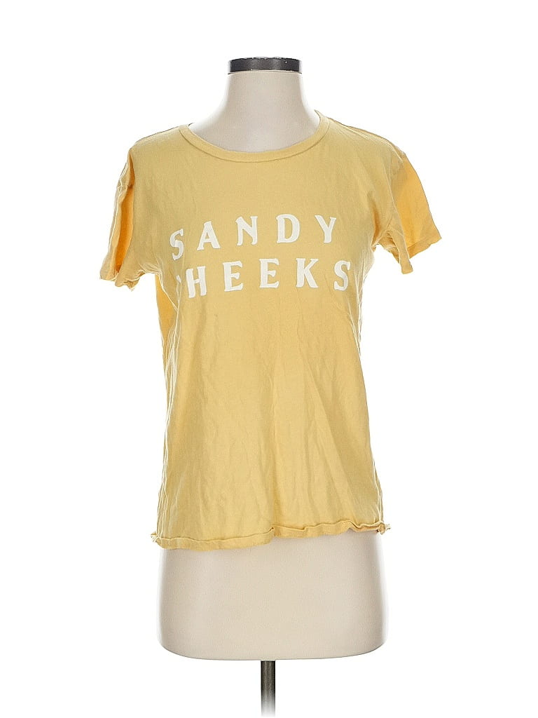 AMUSE SOCIETY Pre-owned Short Sleeve T-shirt In Yellow