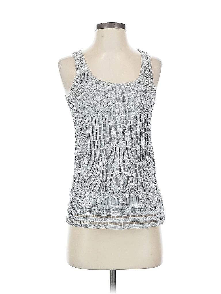 Pre-owned Express Outlet Sleeveless Top Silver Halter Neckline Tops