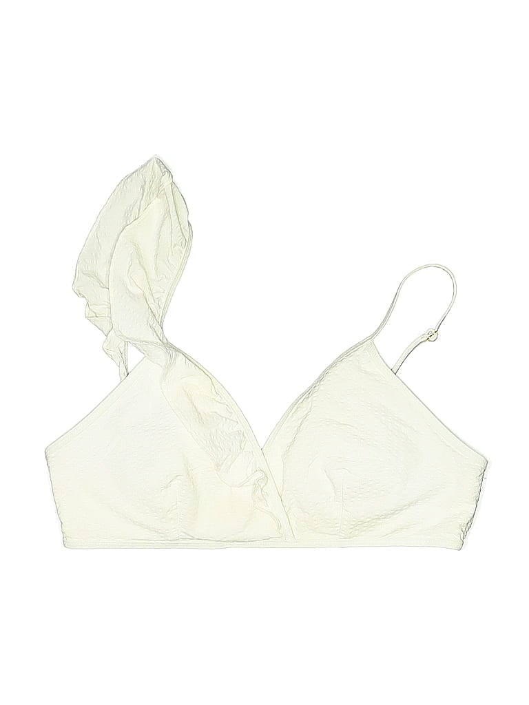 Click to view more detailed imagery on our partner's website Pre-owned Vineyard Vines Swimsuit Top Ivory Solid Pattern Swimwear In White