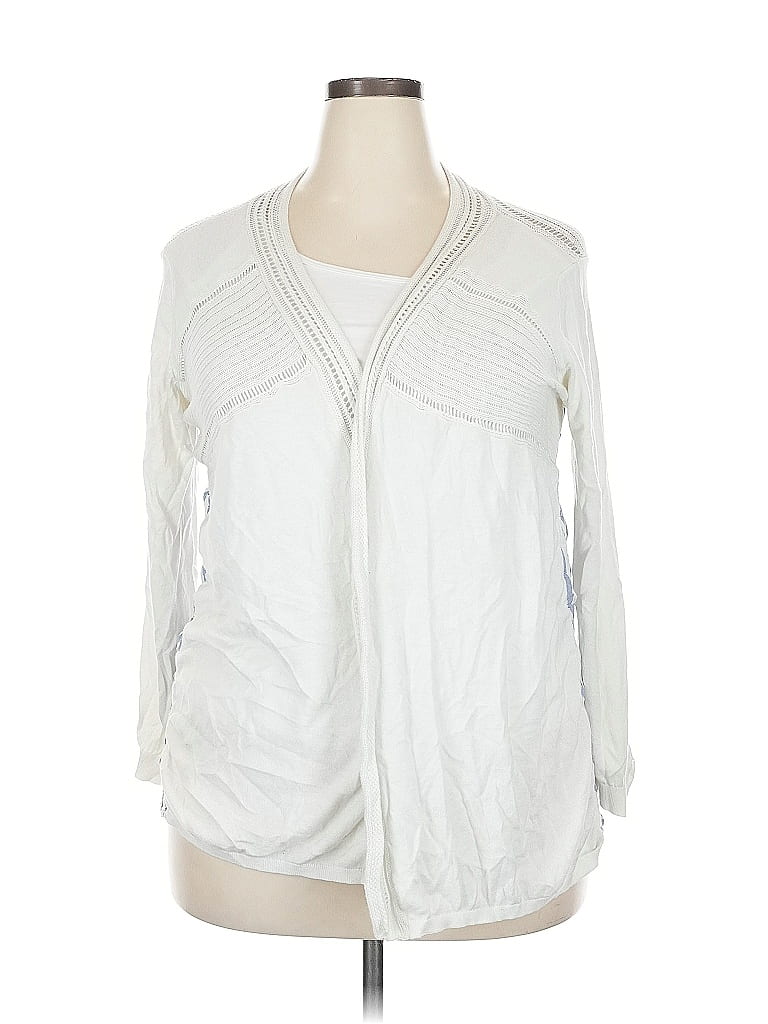 Pre-owned Skies Are Blue Cardigan Sweater In White