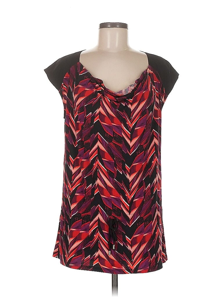 Pre-owned Calvin Klein Sleeveless Blouse In Burgundy