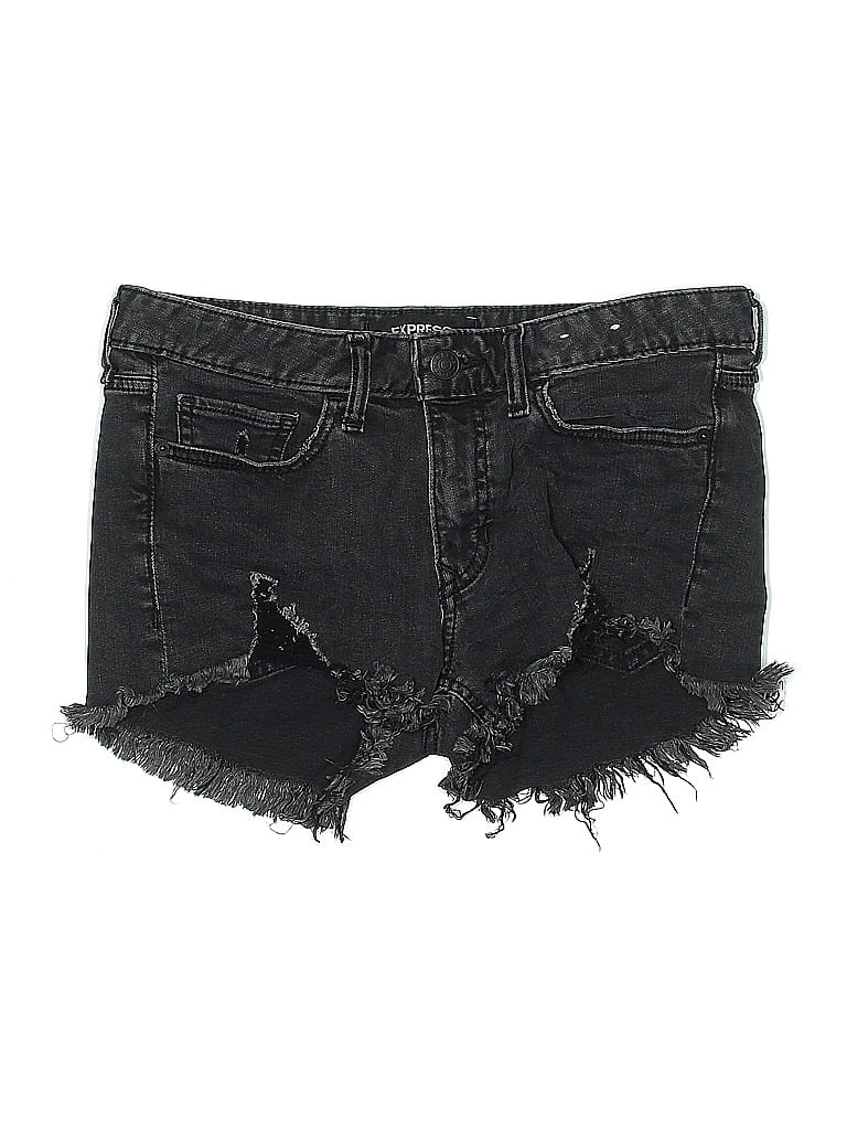 Pre-owned Express Denim Shorts In Black