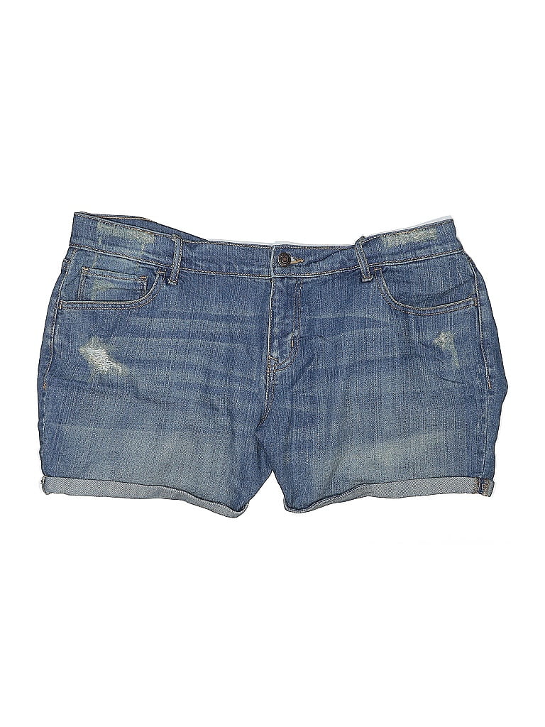 Old Navy 100% Cotton Blue Denim Shorts Size 14 - photo 1