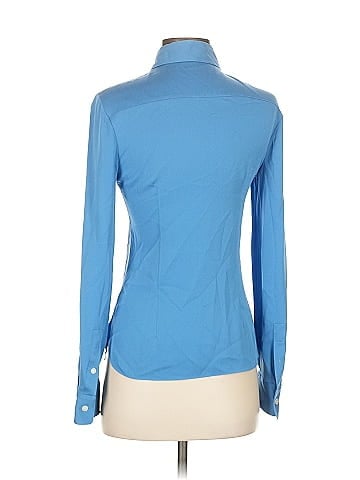 Theory Long Sleeve Silk Top (view 2)