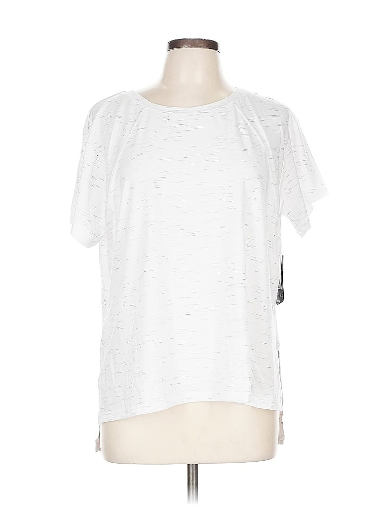 Avia Short Sleeve Top Silver Crew Neck Tops