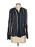 Derek Lam 10 Crosby 100% Viscose Black Striped Button Down Top Size 0 - photo 1