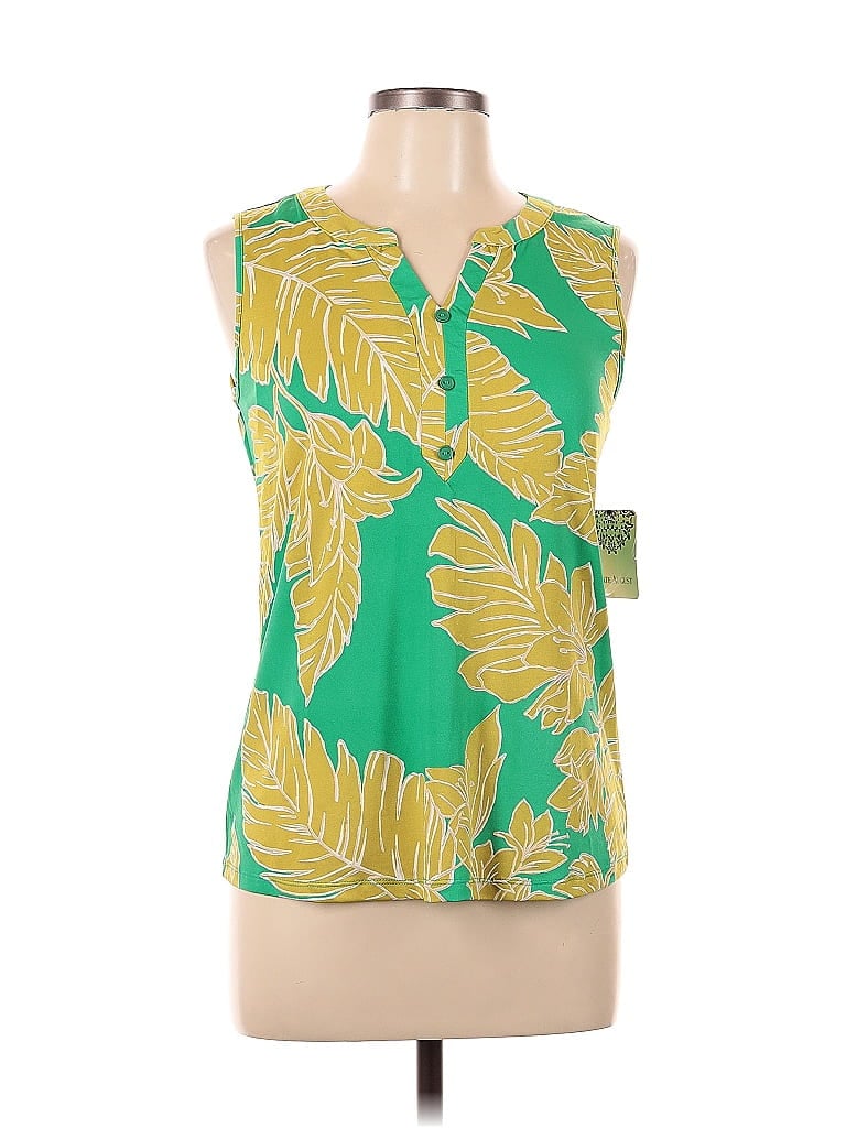 Late August Sleeveless Blouse In Green