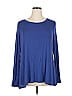LOGO by Lori Goldstein Blue Long Sleeve T-Shirt Size XL - photo 1
