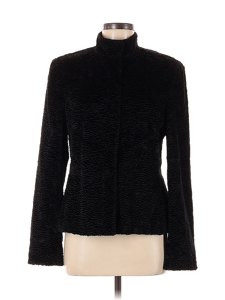 Carlisle 100% Acetate Black Faux Fur Jacket Size 8 - photo 1