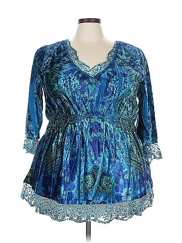 One World 3/4 Sleeve Blouse (view 1)