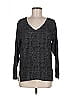 Nally & Millie Chevron-herringbone Gray Pullover Sweater Size M - photo 1