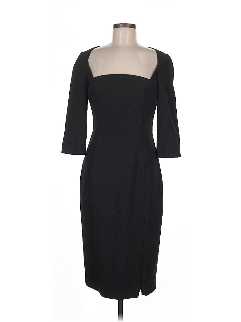 Black Halo Solid Black Cocktail Dress Size 8 - photo 1