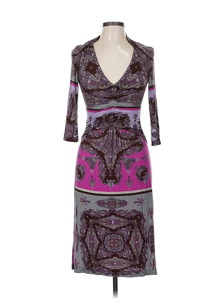 ETRO Paisley Purple Cocktail Dress Size EU (IT) 42 / US 6 - photo 1