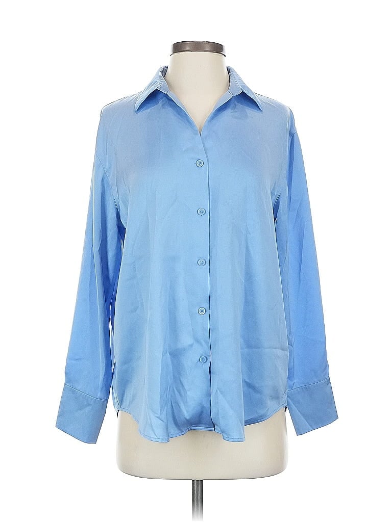 Click to view more detailed imagery on our partner's website Pre-owned Uniqlo Long Sleeve Blouse In Blue