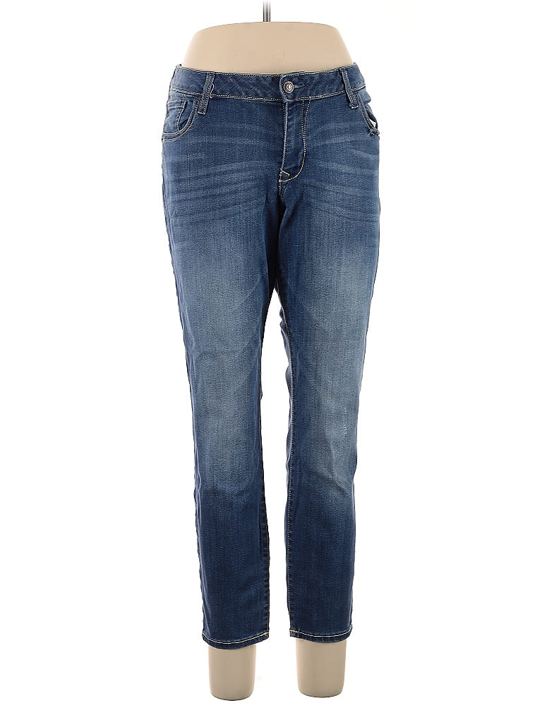 Old Navy Solid Blue Jeans Size 16 - photo 1