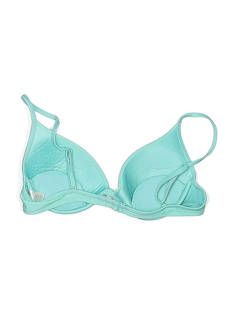 Pre-owned Body Glove Swimsuit Top Teal Swimwear In Blue