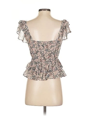 Marissa Webb Collective Floral Ruffle V-Neck Top (view 2)