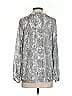Talbots 100% Polyester Silver Long Sleeve Blouse Size XS - photo 2