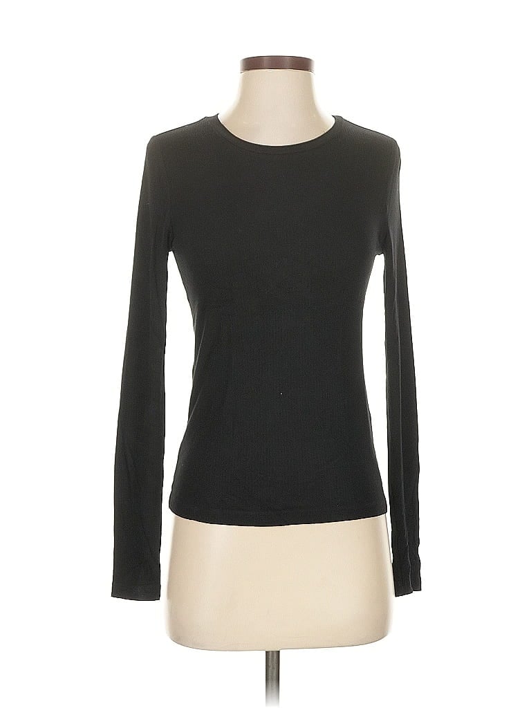 Pre-owned Banana Republic Long Sleeve T-shirt In Black