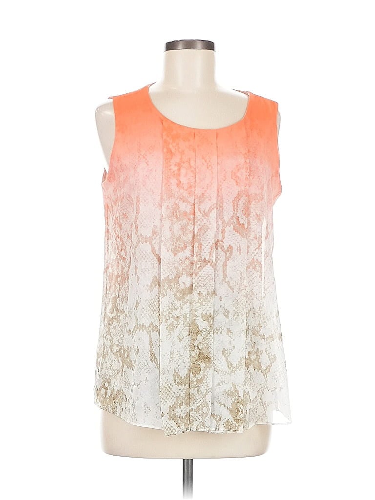 Pre-owned Calvin Klein Sleeveless Blouse In Orange
