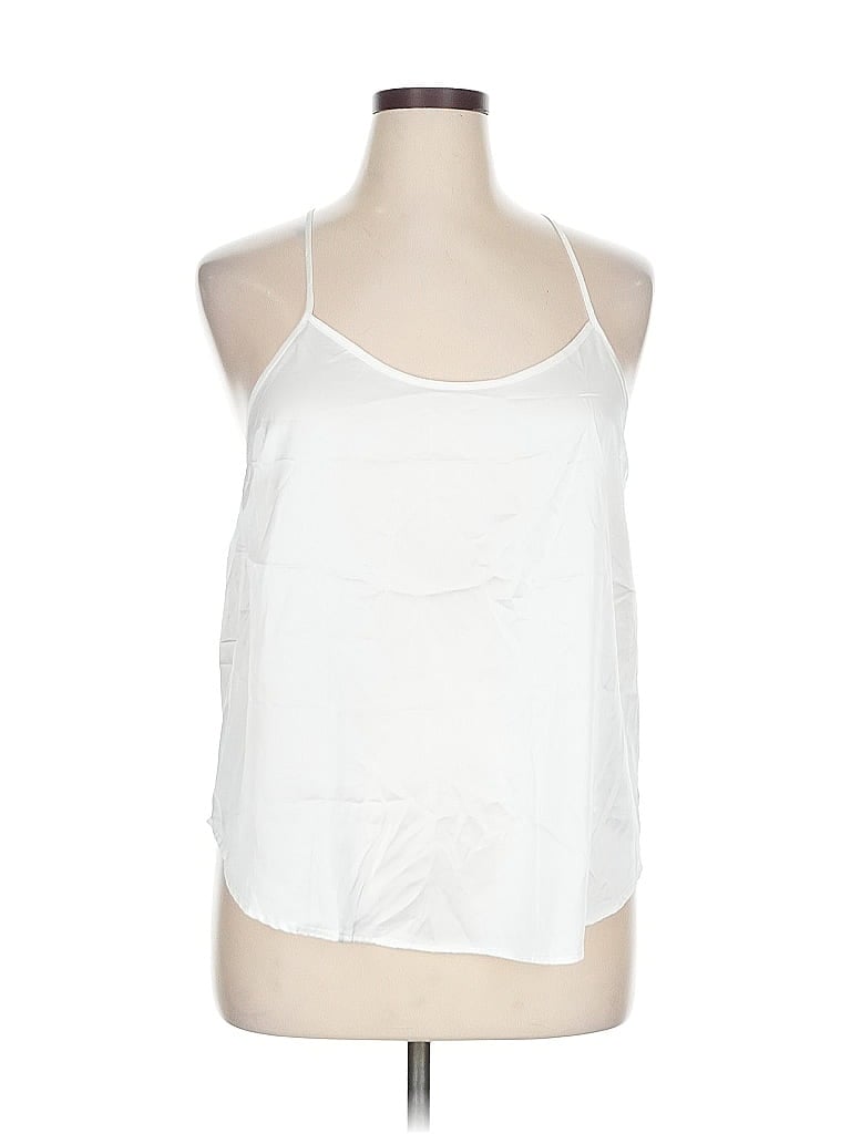 Pre-owned Ekouaer Sleeveless Top White Halter Neckline Tops