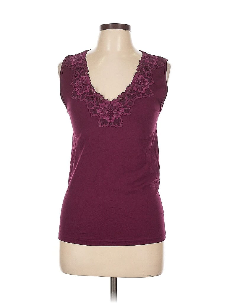 W by Worth Burgundy Sleeveless Top Size L - photo 1