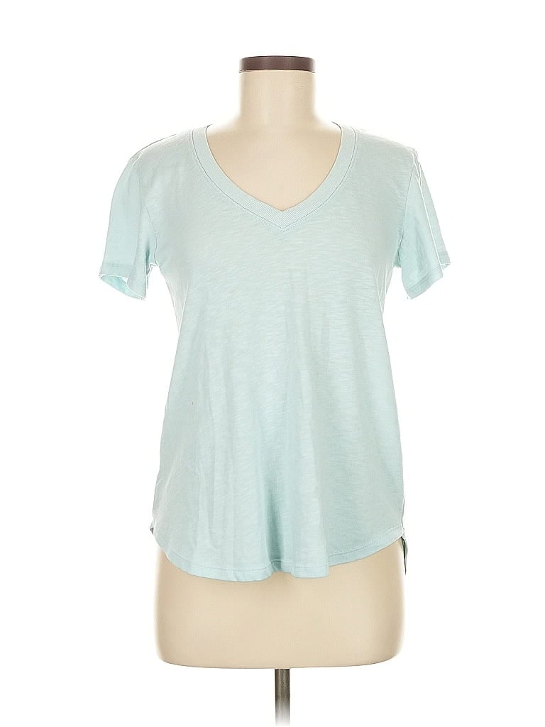 Pre-owned Ann Taylor Loft Short Sleeve T-shirt In Blue