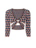 Ronny Kobo Blue Brown Geometric Crop Top Size M - photo 6