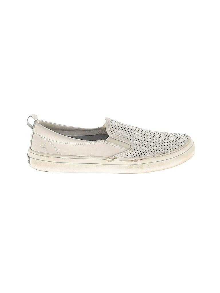 Pre-owned Sperry Top-sider® Sneakers White Solid Pattern Shoes