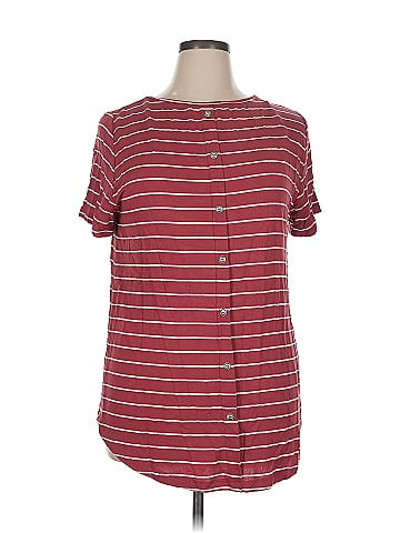 Pink Clover Short Sleeve Henley (view 1)