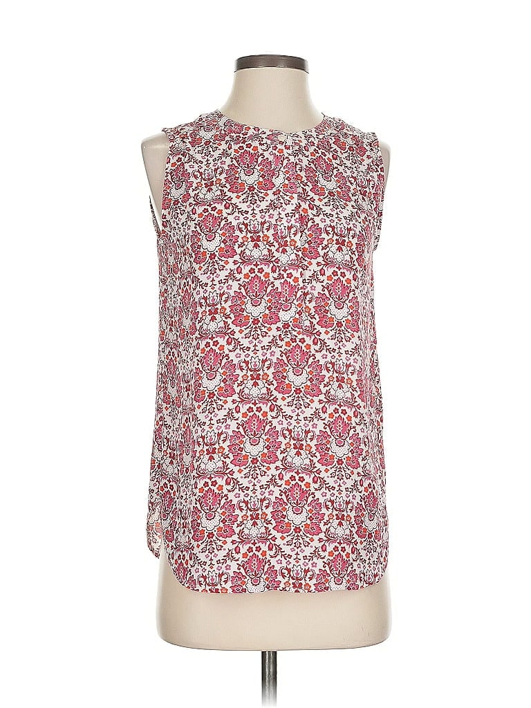 Pre-owned Ann Taylor Loft Sleeveless Blouse In Red