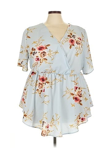 BLOOMCHIC Short Sleeve Blouse (view 1)