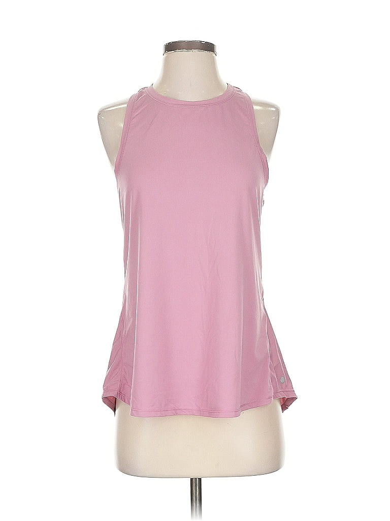 Pre-owned Yogalicious Tank Top Pink Halter Neckline Tops