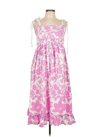 Peter Som Collective Pink Floral Midi Dress (view 1)