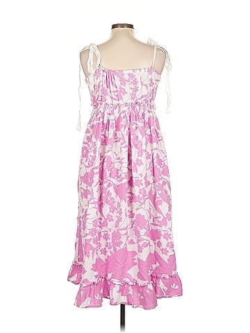 Peter Som Collective Pink Floral Midi Dress (view 2)
