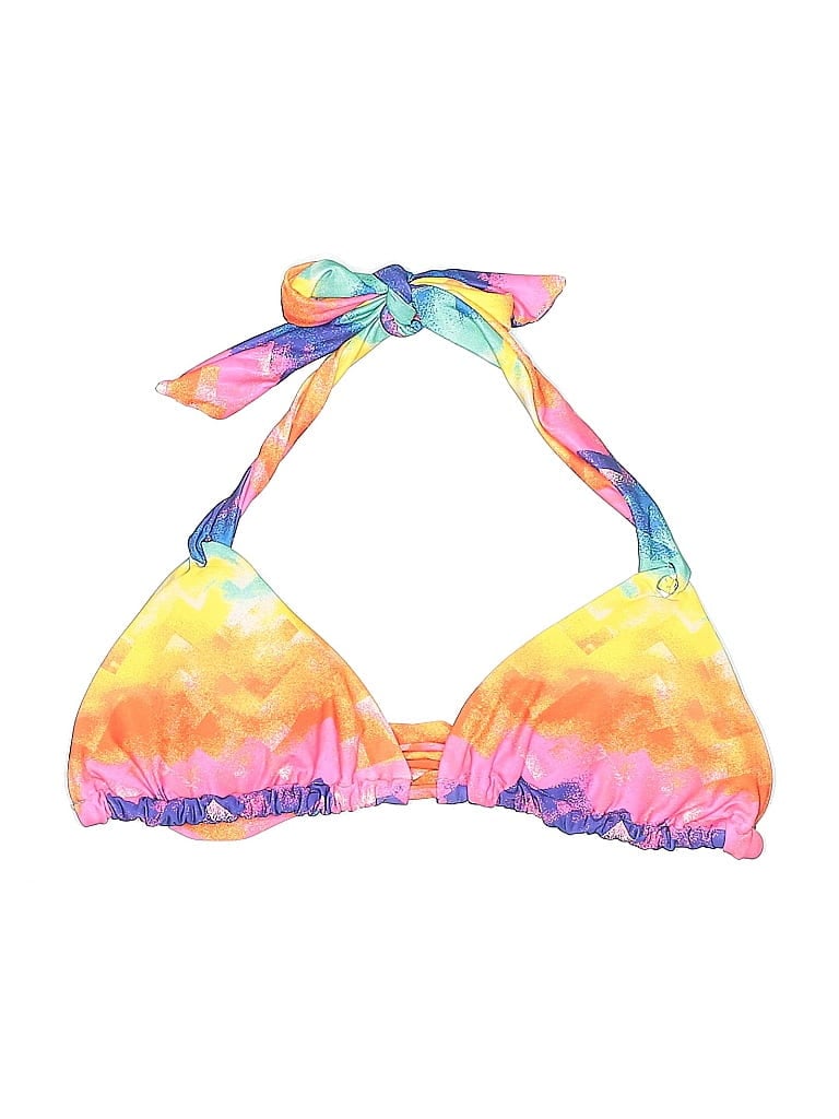 Pre-owned Fresh Produce Swimsuit Top Orange Tie-dye Pattern Swimwear