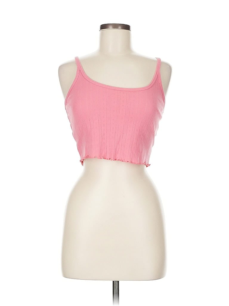 Pre-owned Colsie Sleeveless Top Pink Sweetheart Neckline Tops