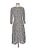 Ann Taylor LOFT 100% Rayon Animal Print Blue Casual Dress Size 0 - photo 1
