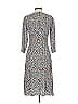 Ann Taylor LOFT 100% Rayon Animal Print Blue Casual Dress Size 0 - photo 2