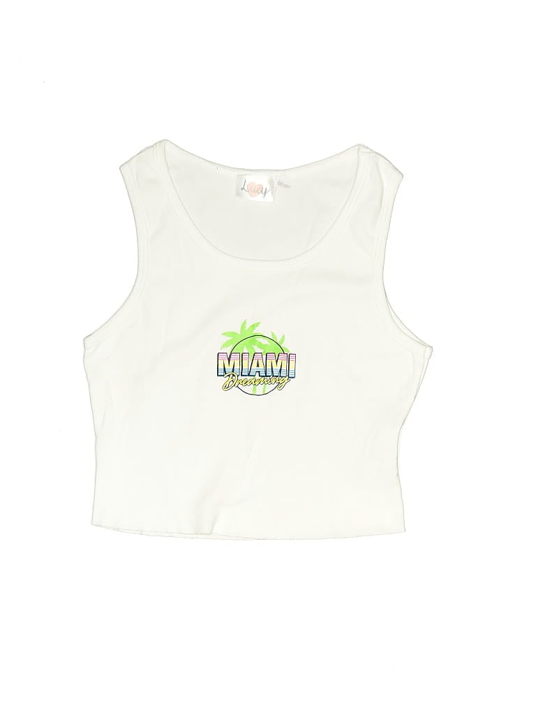 Pre-owned Lucy Kids' Sleeveless T-shirt In White