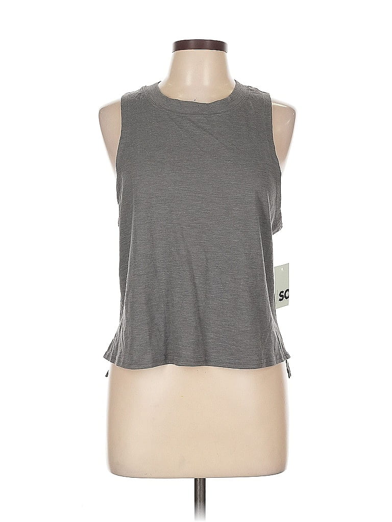 Pre-owned So Sleeveless T-shirt In Gray