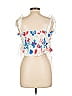 Peter Som Collective 100% Cotton White Poppy Floral Smocked Top Size 10 - photo 2