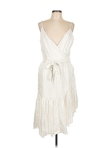 Marissa Webb Collective Stripe Surplice Midi Dress (view 1)