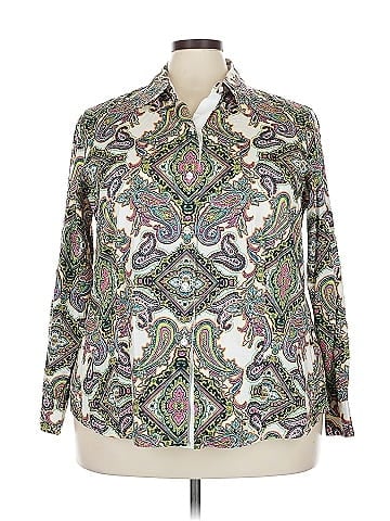 Foxcroft Long Sleeve Button-Down Shirt (view 1)
