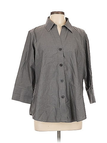 Foxcroft 3/4 Sleeve Button-Down Shirt (view 1)
