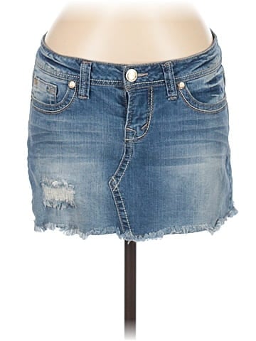 Wallflower Denim Skirt (view 1)