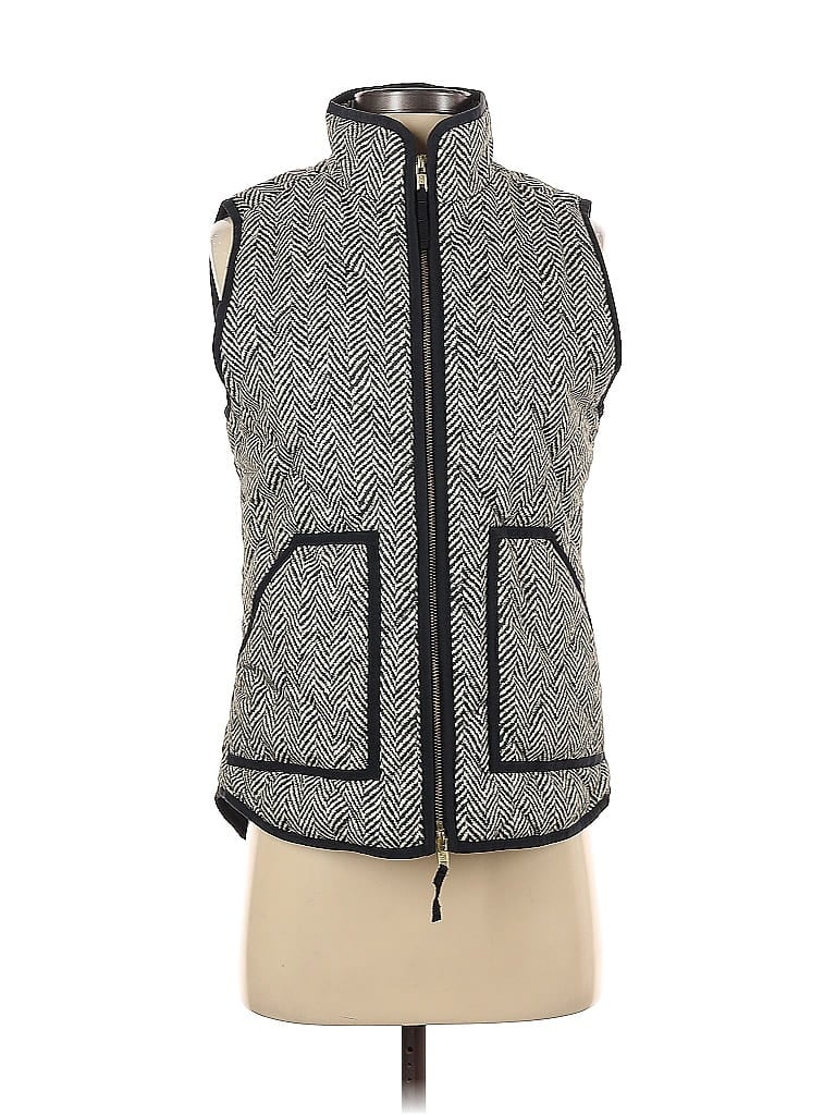 Pre-owned J.crew Factory Store Vest In Gray