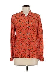 Sézane Long Sleeve Silk Top